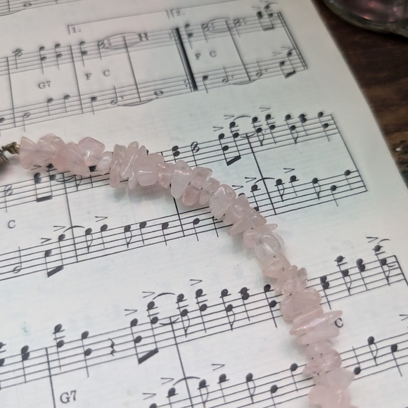 Vintage Rose Quartz Necklace - Picture 6 of 8